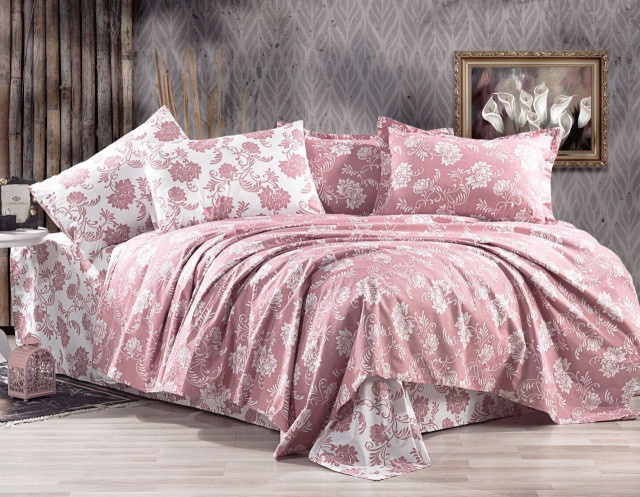 Posteljina od ranforsa roze