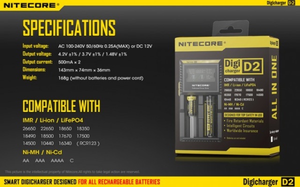 Nitecore Digicharger D2 (Inteligentni digitalni punjač za sve tipove baterija) - Img 6