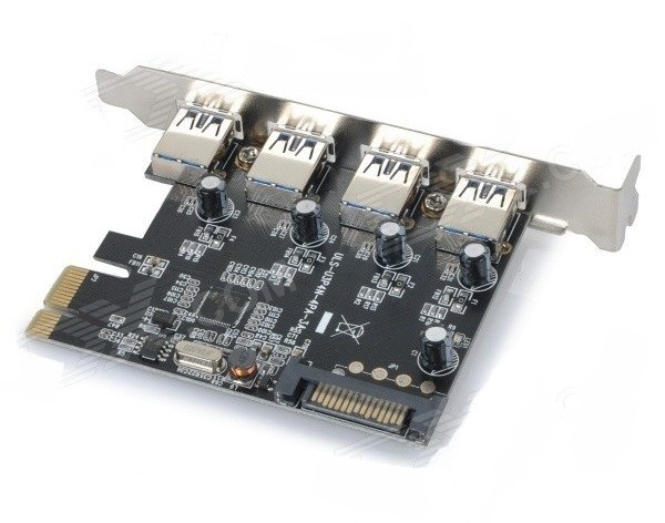ULANSON 4 Ports USB 3.0 PCI-E Express Card (SATA Powered) - Img 2