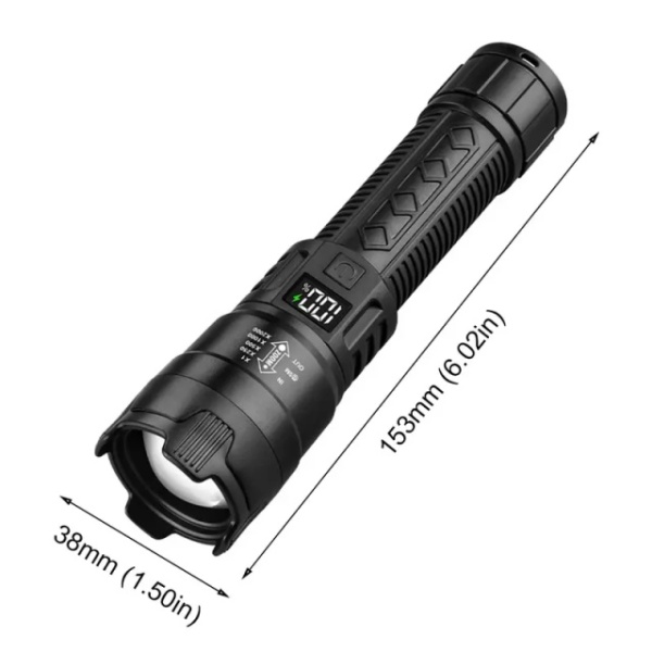 Ultra snažna LED taktička baterijska lampa sa punjivom baterijom od 1200mAh i dometom od 100m - Img 2