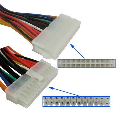 24 Pin Male to 24 Pin Female High Quality ATX Extension Cable (25cm) - Img 2