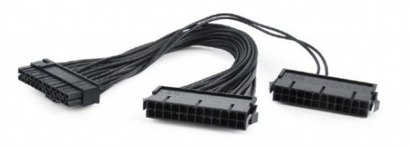 Dual PSU 24 Pin ATX Extension Splitter Cable (30cm) - Img 3