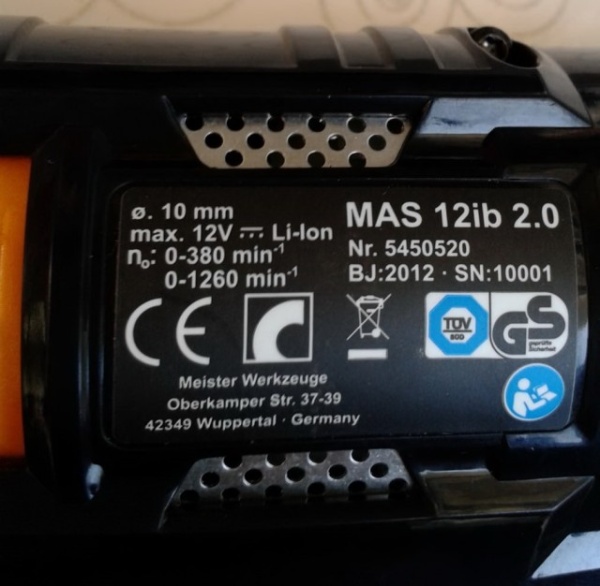 Meister Germany - Professional i-drill 2.0 Black Edition MAS 12ib 12V/2.1Ah (Aku bušilica/šrafilica/šauberica) - Img 4