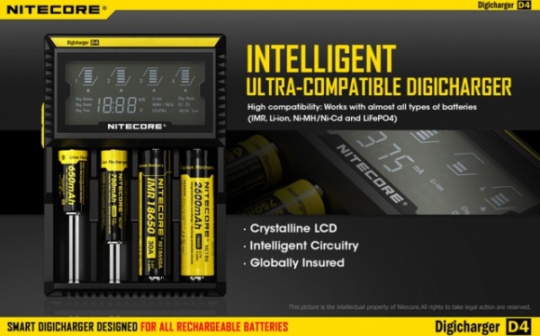 Nitecore Digicharger D4 (Inteligentni digitalni punjač za sve tipove baterija) - Img 3