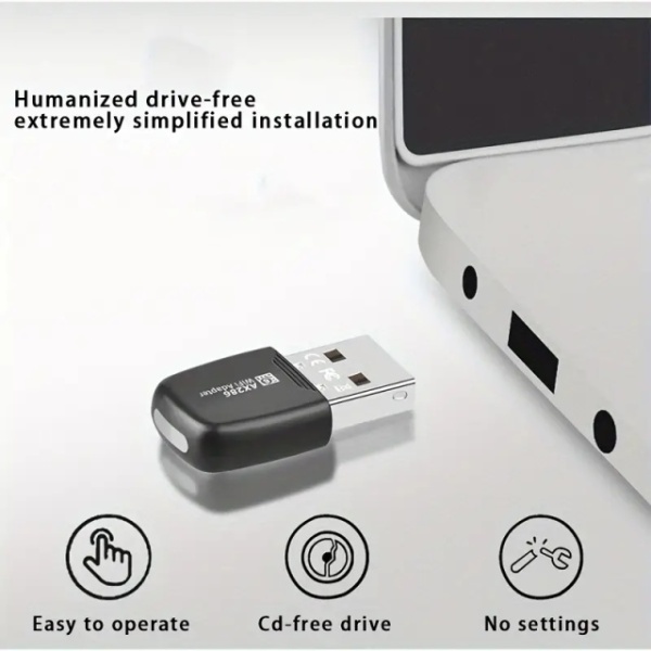 Brzi i minijaturni USB AX286M WiFi6 2.4GHz Adapter 286Mbps za Laptop i Desktop računare - Img 3