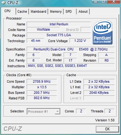 Intel Pentium Dual-Core E5400 2.7GHz 2MB LGA775 - Img 2