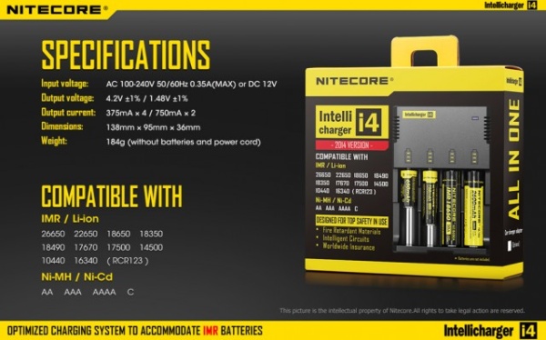 Nitecore Intellicharger i4 V2 - 2014 VERSION (Inteligentni punjač za sve tipove baterija) - Img 8