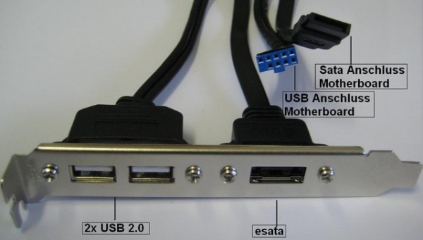ASUS Dual USB + eSATA Port Bracket (USB + eSATA portovi na zadnjoj strani kućišta) - Img 4