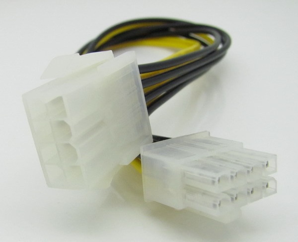8 pin Male to 8 pin Female (EPS12V) Power Extension Cable (30cm) - Img 4