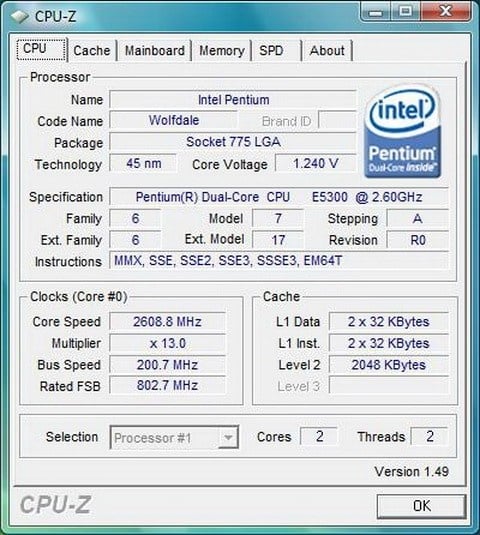 Intel Pentium Dual-Core E5300 2.6GHz 2MB LGA775 - Img 2