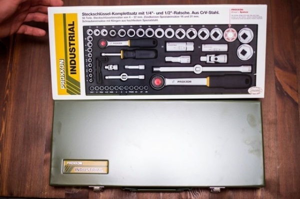 PROXXON INDUSTRIAL Germany - Profesionalni industrijski komplet 1/2" + 1/4" gedora iz 56 delova u metalnoj kutiji - Img 4