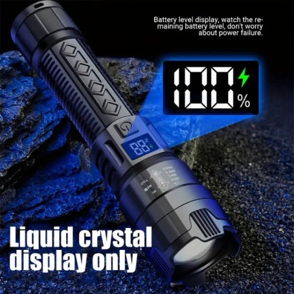 Ultra snažna LED taktička baterijska lampa sa punjivom baterijom od 1200mAh i dometom od 100m - Img 7