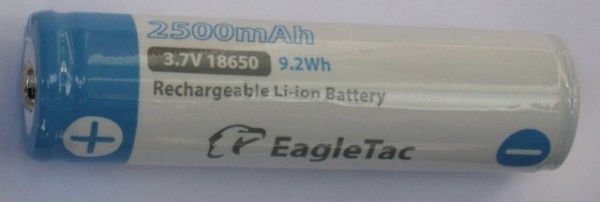 EagleTac 2500mAh 18650 Li-Ion IC Protected - Img 2