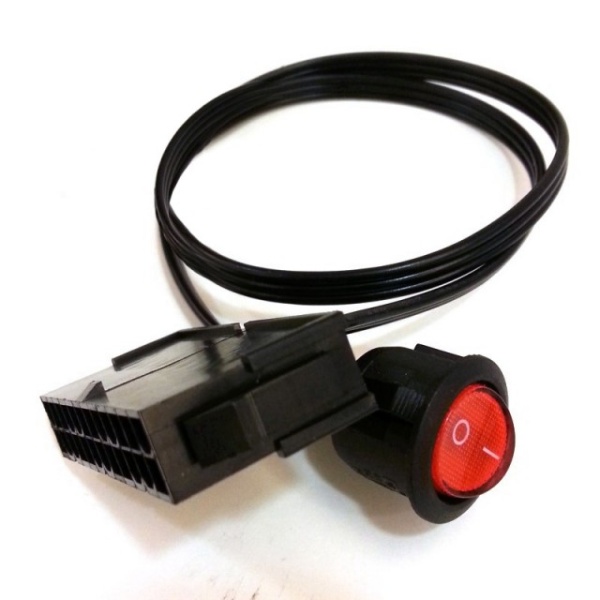 Jump Start EPS/ATX 24 Pin Power Supply Jumper On/Off Switch (Red Light, 50cm) - Img 2