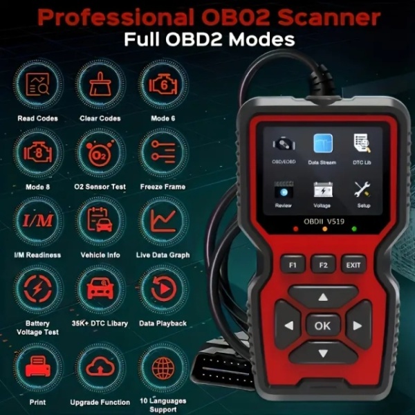 Profesionalna unapređena OBD2 / OBDII dijagnostika za automobile V519 / 2025 - Img 11
