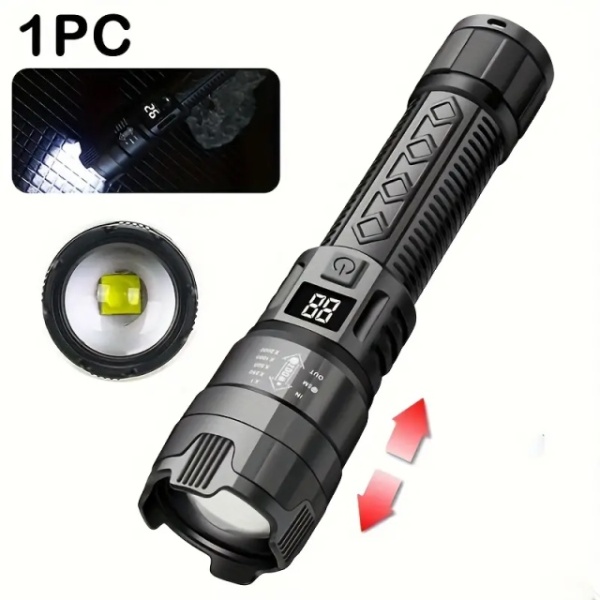 Ultra snažna LED taktička baterijska lampa sa punjivom baterijom od 1200mAh i dometom od 100m - Img 8