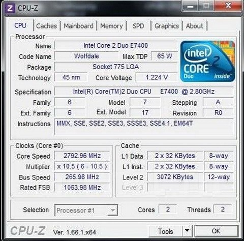 Intel Core™2 Duo E7400 2.8GHz 3MB LGA775 - Img 2