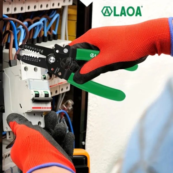 LAOA LA812467 profesionalni električarski alat za sečenje i skidanje izolacija sa žica i kablova sa povratnim mehanizmom - Img 5