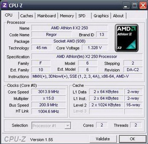 AMD Athlon II X2 250 3.0GHz 2MB AM3 - Img 2