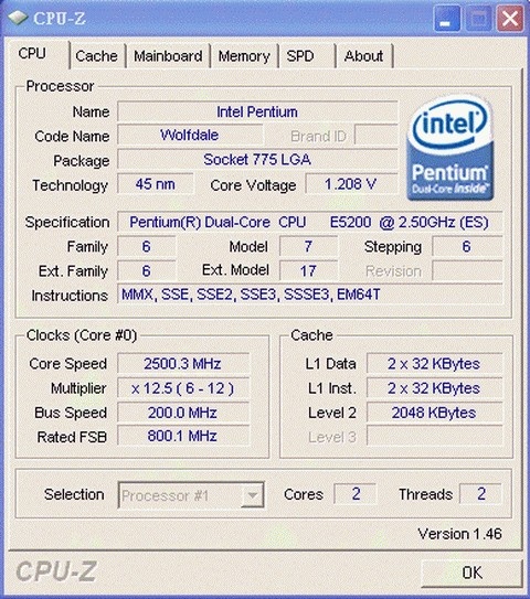 Intel Pentium Dual-Core E5200 2.5GHz 2MB LGA775 - Img 2