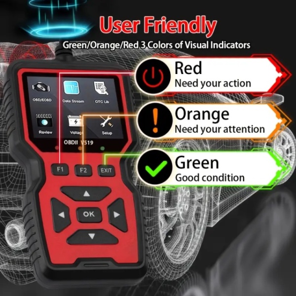 Profesionalna unapređena OBD2 / OBDII dijagnostika za automobile V519 / 2025 - Img 4