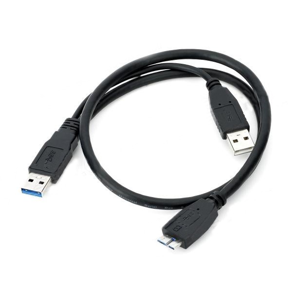 USB 3.0 Mate to Micro-B Micro USB 3.0 with USB Charging Connection Cable 60cm - Img 2