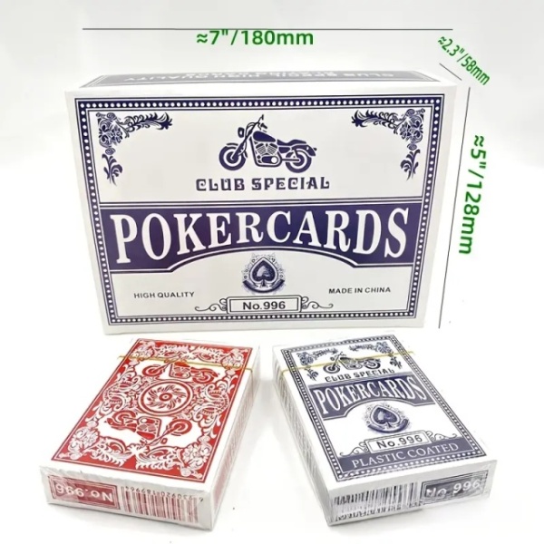2 x Club Special No. 996 Plastic Coated Premium Playing Cards (Profesionalne, plastificirane karte, 2 špila, najkvalitetniji 996 model) - Img 6