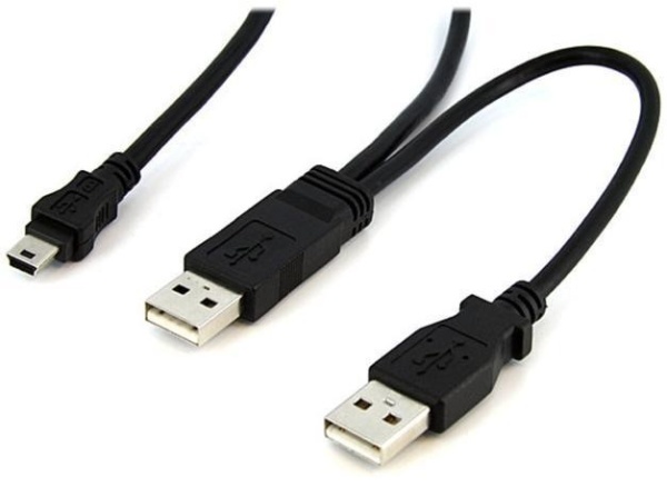 Gembird Mini USB Y-Cable 90cm - Img 2