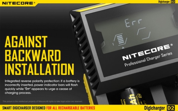 Nitecore Digicharger D2 (Inteligentni digitalni punjač za sve tipove baterija) - Img 5