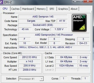 AMD Sempron 145 2.8GHz 1MB AM3 (Otključava se u Athlon II X2 4450e)