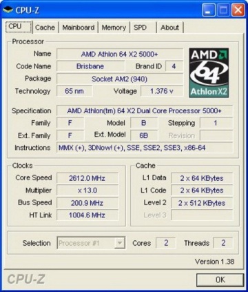AMD Athlon 64 X2 5000+ 2.6GHz 1MB AM2 - Img 2