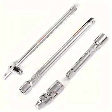 KING TOOLS Profesionalni set od 24 dela sa 1/2 račnom, nastavcima i šestougaonim nasadnim ključevima od kaljenog Hrom-Vanadijum čelika industrijskog kvaliteta u metalnom koferu - Img 5