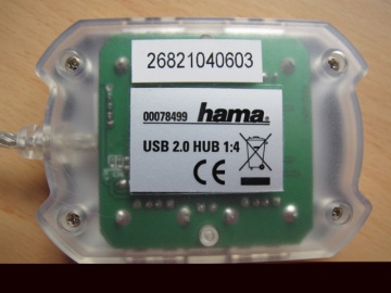Hama 4-port Portable USB Hub 1:4 (silver, 4 x USB)