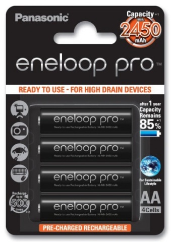Panasonic Eneloop Pro 4xAA BK-3HCCE 2550mAh - Img 1