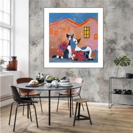 Cats 2, uramljena slika 50x50cm - Img 2