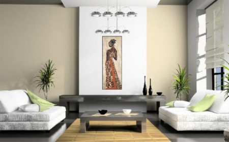 Chipo, uramljena slika dimenzije 35x100cm - Img 2
