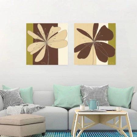 Chocolate flower, uramljena slika 50x50cm komplet od dve slike - Img 2