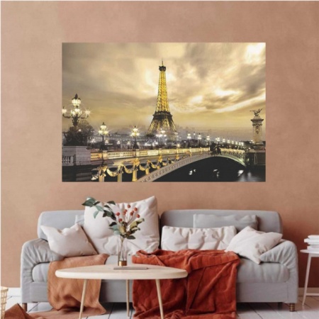 Eiffel tower, uramljena slika 70x100cm - Img 2