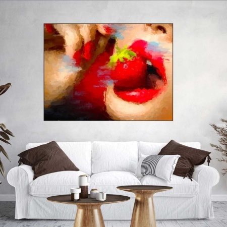 Jagoda, uramljena slika 40x50cm , 50x70cm i 60x80cm - Img 2