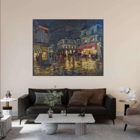 Old street in Paris, uramljena slika 40x50cm ,50x70cm i 60x90cm - Img 2