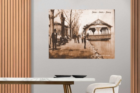 Stari Beograd, restoran venecija Zemun 1913., uramljena slika 30x40cm i 40x50cm - Img 2