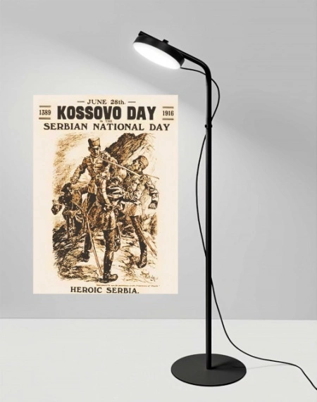 Stari poster Kosovo 1916., uramljena slika 30x40cm - Img 2