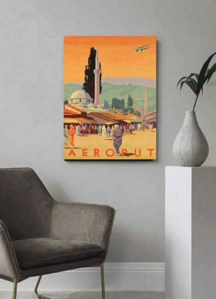Aeroput, stari poster, dimenzije 30x40cm i 40x50cm - Img 2