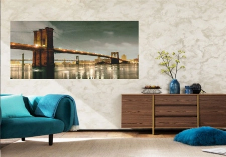 Brooklyn bridge NY, uramljena slika 30x70cm - Img 2