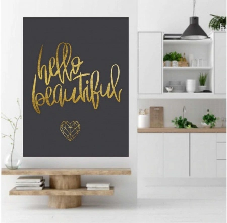 Hello beautiful, uramljena slika 30x40cm i 40x50cm - Img 2