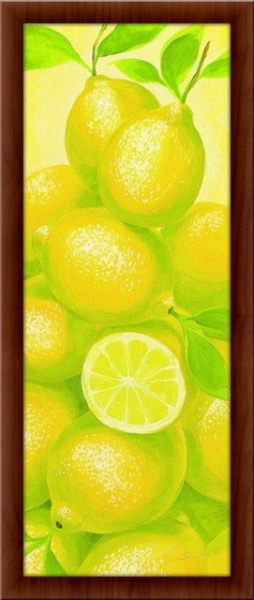 Jabuka, Limun, Pomorandža, uramljene slike, triptih 15x35 cm svaka - Img 3