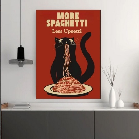 More Spaghetti-Less Upsetti , uramljena slika 40x50cm , 50x70cm i 60x80cm - Img 2