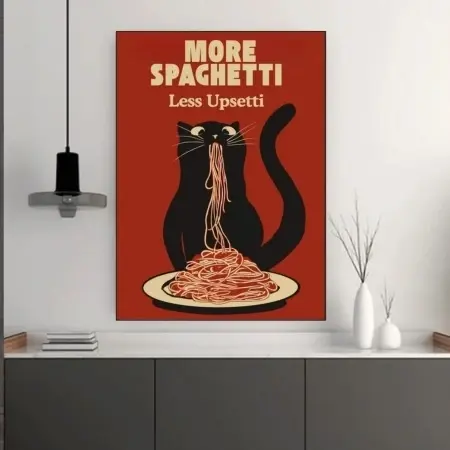 More Spaghetti-Less Upsetti , uramljena slika 40x50cm , 50x70cm i 60x80cm - Img 2