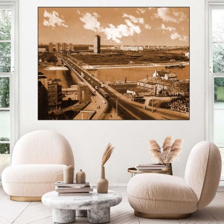 Stari Beograd, brankov most 1960., uramljena slika 30x40cm, 40x50cm i 50x70cm - Img 2