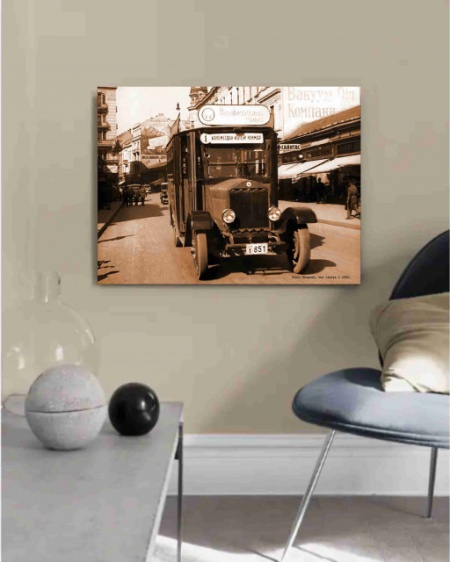Stari Beograd Bus linija 1 kolarceva 1930., uramljena slika 30x40cm i 40x50cm - Img 2